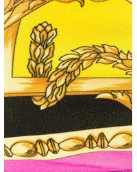 Top de bikini con estampado Barocco Versace de color Yellow