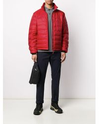 Canada Goose Goose Lodge Hoody Down Jacket in Red for Men - Lyst