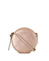 L'Autre Chose Metallic Round Crossbody Bag