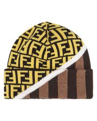 Fendi Wolle Mütze mit FF-Muster in Braun für Herren | Lyst AT