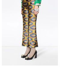 Zapatos de tacón con abeja Gucci de Cuero de color Negro | Lyst