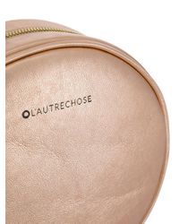 L'Autre Chose Metallic Round Crossbody Bag