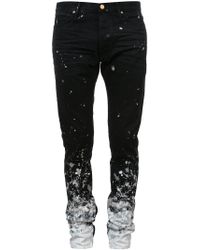 mens paint splash jeans