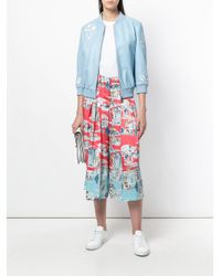 Veste bomber à détails de découpes Blugirl Blumarine en coloris Blue