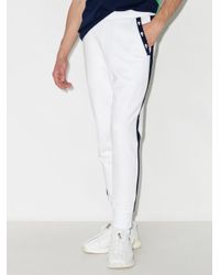 Pantalones de chándal ajustados con logo Lacoste de Algodón de color Blanco  para hombre | Lyst