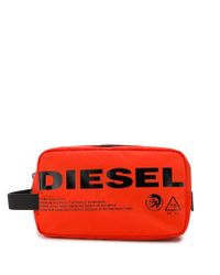Neceser con logo estampado DIESEL de Tejido sintético de color Naranja para  hombre | Lyst