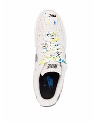 Zapatillas Air Force 1 con efecto de pintura Nike de Cuero de color Gris  para hombre | Lyst