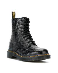 dr martens croco black