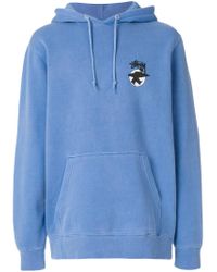 Sudadera con capucha y logo estampado Stussy de Algodón de color Azul para  hombre | Lyst