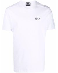 EA7 T-Shirt mit Logo-Print in White für Herren
