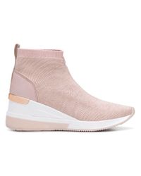 Zapatillas altas estilo calcetín MICHAEL Michael Kors de Caucho de color  Rosa | Lyst