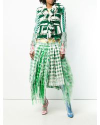 Thom Browne Shrunken Tweed Sport Coat in het Green