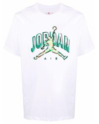 Camiseta con logo estampado Nike de Algodón de color Blanco para hombre -  Lyst