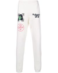 Pantalones de chándal 99 Off-White c/o Virgil Abloh de Algodón de color  Blanco para hombre | Lyst