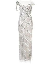 marchesa silver gown