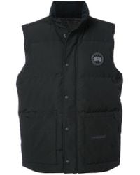 canada goose gilet fur hood