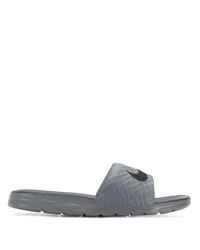 nike slides men gray