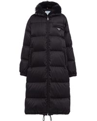 prada green puffer coat