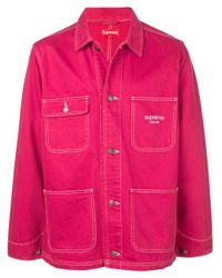 supreme pink denim jacket