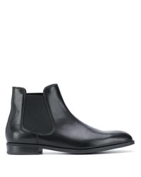 Emporio Armani Plain Chelsea Boots in Black for Men - Lyst