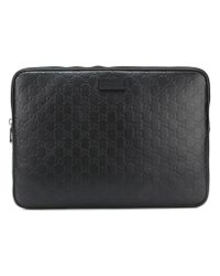 Gucci Leather Computer Case Black for Men - Lyst