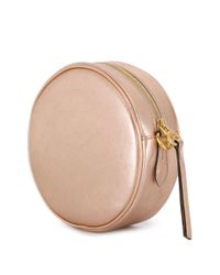 L'Autre Chose Metallic Round Crossbody Bag