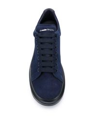 alexander mcqueen blauw suede