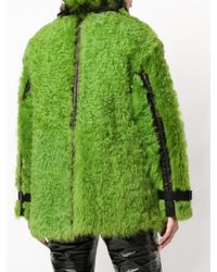 Tom Ford Oversized Lammy Coat in het Green
