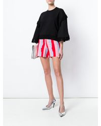 Sweat à détails en dentelle MSGM en coloris Black