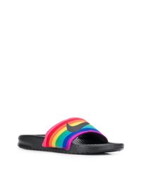 nike benassi rainbow