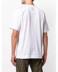 Fendi Cotton Fiend T-shirt in White for Men - Lyst