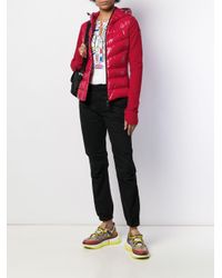 3 MONCLER GRENOBLE Red Cropped-Daunenjacke