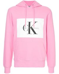 Sudadera con capucha y logo Calvin Klein de Algodón de color Rosa para  hombre | Lyst