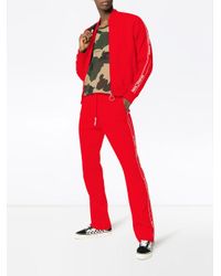 off white red pants