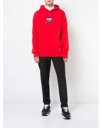 givenchy destroyed hoodie red