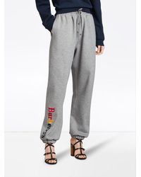 Burberry Cotton Embroidered Jersey Sweatpants in Grey (Grey) for Men | Lyst  Canada