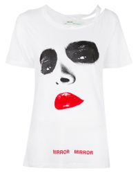 Off-White c/o Virgil Abloh Cotton Mirror Mirror Printed T-shirt in White -  Lyst