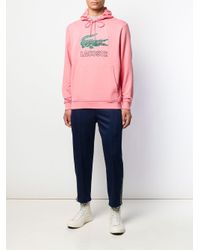 pink lacoste hoodie