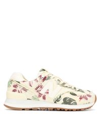 Sneakers a fiori WL574New Balance in Cotone di colore Giallo - Lyst Sneakers a fiori WL574New Balance in Cotone di colore Giallo - Lyst