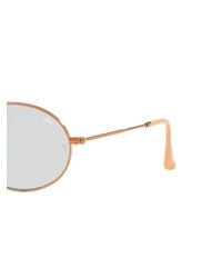 Ray-Ban Oval Flat Lenses Sunglasses in Metallic - Lyst