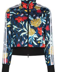 adidas blue floral jacket