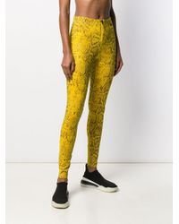 nike yellow snakeskin leggings
