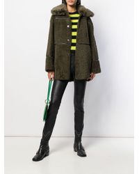 Meteo by Yves Salomon Lammy Coat in het Green