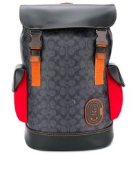 rivington backpack in signature canvas with coach patch