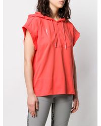 Adidas By Stella McCartney Orange Hooded Tee Top
