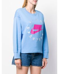 Sweat à logo imprimé Nike en coloris Blue