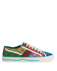Gucci Canvas Tennis 1977 GG Multicolour Sneakers in het Geel voor heren -  Lyst