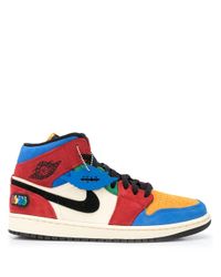 color block nike sneakers