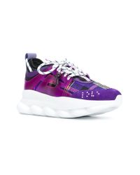 Zapatillas con cordones Versace de Lana de color Morado | Lyst