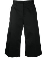 Versace Baumwolle Cropped-Hose mit weitem Bein in Schwarz für Herren - Lyst